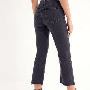 BDG High-Rise Cropped Kick Flare Jean in Black
